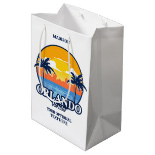 Custom Name & Text Orlando Florida Medium Gift Bag