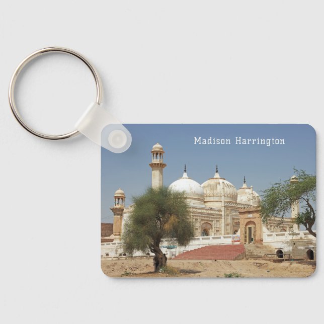 Custom Name & Text Pakistan Key Ring (Back)