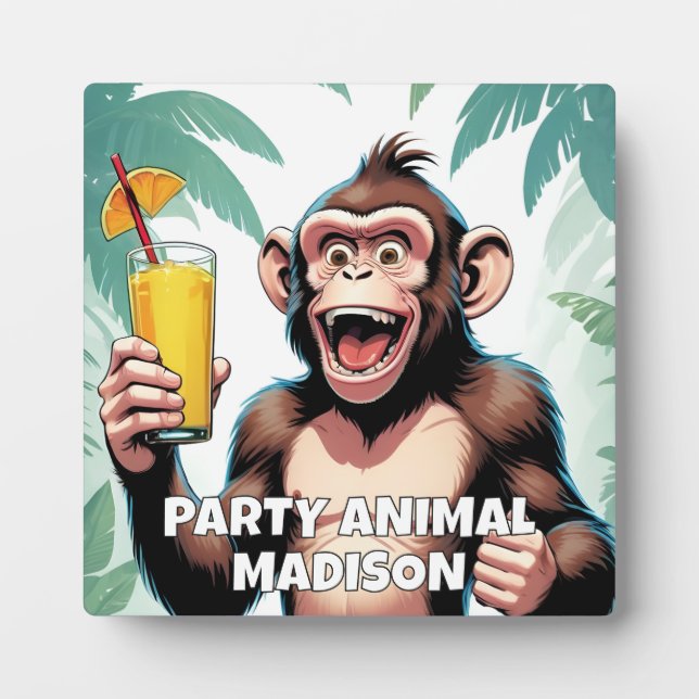 Custom Name / Text Party Animal Plaque (Front)