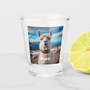 Custom Name & Text Peru Llama Shot Glass
