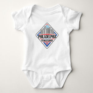 Custom Name / Text Philadelphia Pennsylvania Baby Bodysuit