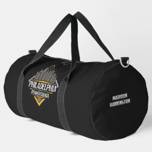 Custom Name / Text Philadelphia Pennsylvania Duffle Bag