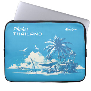 Custom Name & Text Phuket Thailand Laptop Sleeve