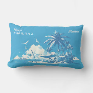 Custom Name & Text Phuket Thailand Lumbar Cushion