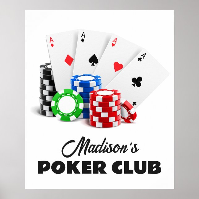 Custom Name & Text Poker / Casino Poster (Front)