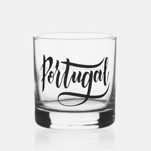 Custom Name & Text Portugal Whiskey Glass