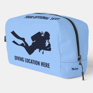 Custom Name & Text Scuba Diving Dopp Kit