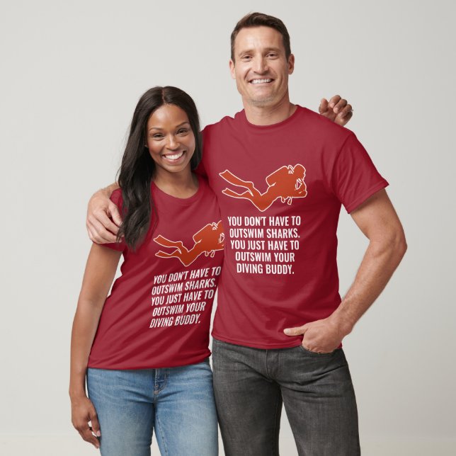 Custom Name & Text Scuba Diving T-Shirt (Unisex)
