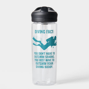 Custom Name & Text Scuba Diving Water Bottle