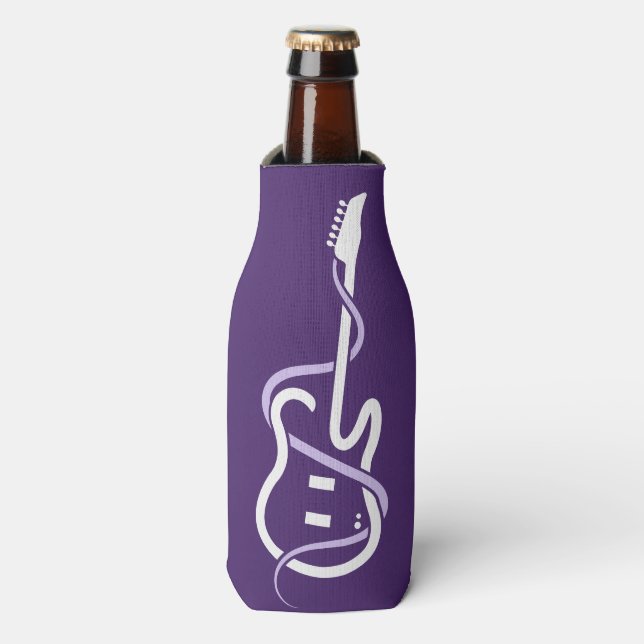 Custom Name & Text Stylised Guitar Bottle Cooler (Bottle Front)