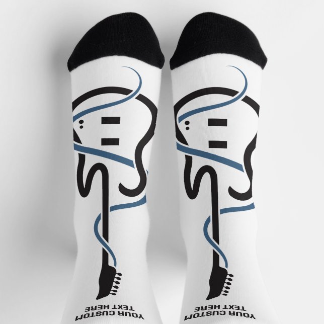 Custom Name & Text Stylised Guitar Socks (Top)