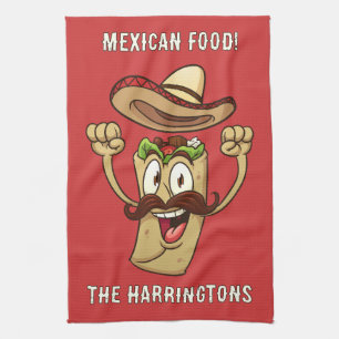 Custom Name & Text Taco Party Tea Towel