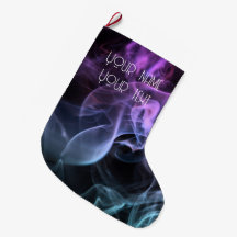 CUSTOM NAME/TEXT Teal Purple Coloured Smoke