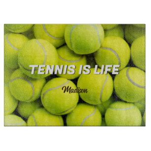 Custom Name & Text Tennis Balls Cutting Board