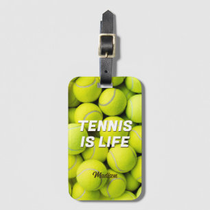 Custom Name & Text Tennis Balls Luggage Tag