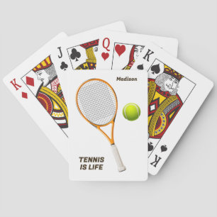 Custom Name & Text Tennis Playing Cards