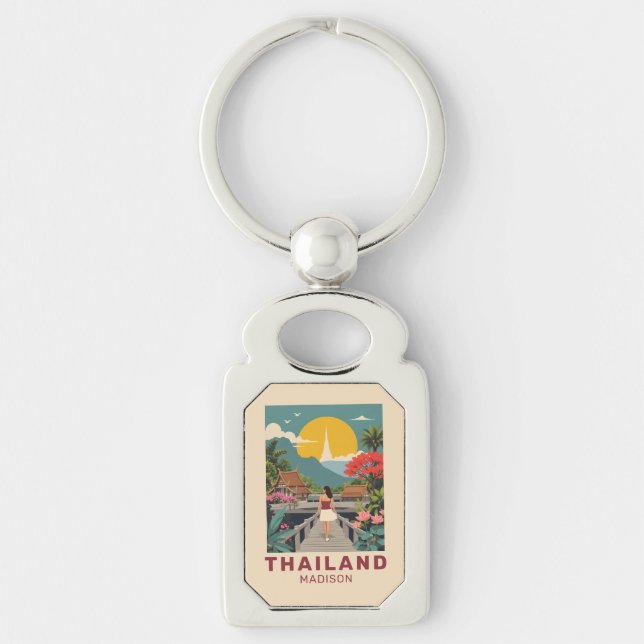 Custom Name / Text Thailand Key Ring (Front)