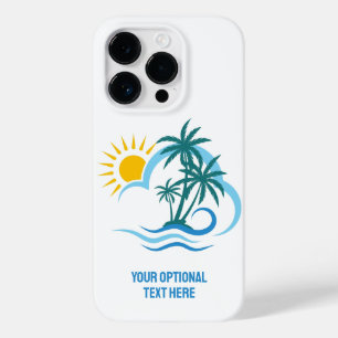 Custom Name & Text Tropical Islands Case-Mate iPhone 14 Pro Case