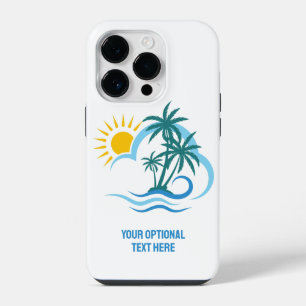 Custom Name & Text Tropical Islands iPhone 14 Pro Case