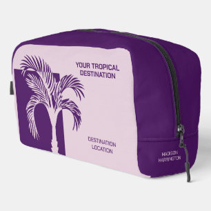 Custom Name & Text Tropical Vacation Dopp Kit
