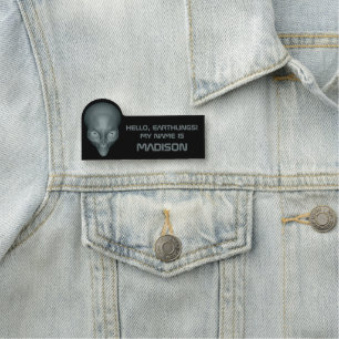 Custom name & text UFO Alien Name Tag