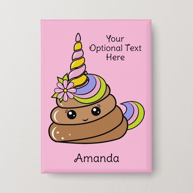 Custom Name & Text Unicorn Poop (Front)