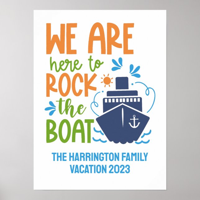 Custom Name, Text & Year Cruise Poster (Front)
