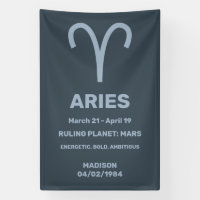 Custom Name / Text Zodiac Sign Aries