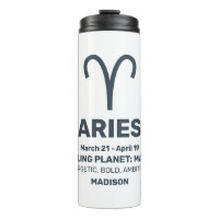 Custom Name / Text Zodiac Sign Aries