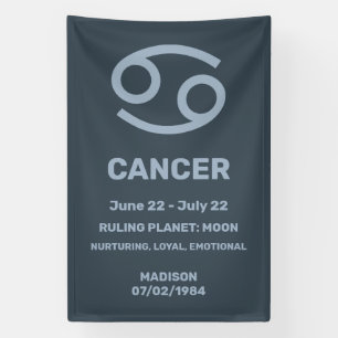 Custom Name / Text Zodiac Sign Cancer