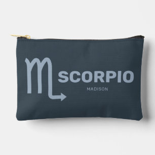 Custom Name / Text Zodiac Sign Scorpio Accessory Pouch