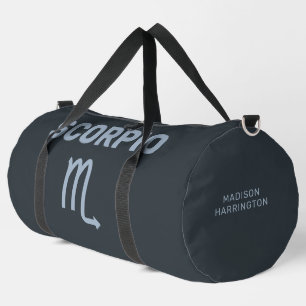 Custom Name / Text Zodiac Sign Scorpio Duffle Bag