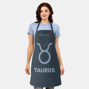 Custom Name / Text Zodiac Sign Taurus Apron
