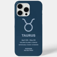 Custom Name / Text Zodiac Sign Taurus