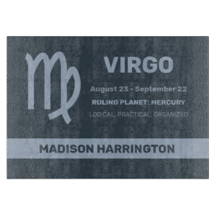 Custom Name / Text Zodiac Sign Virgo Cutting Board