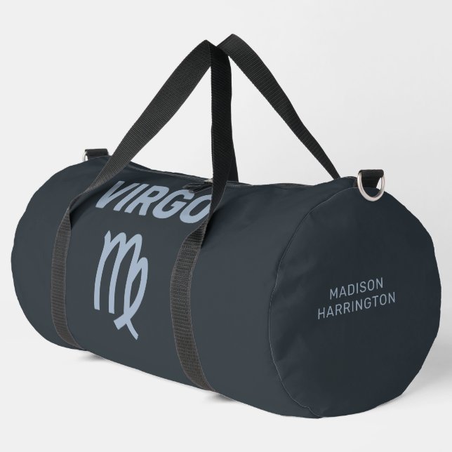 Custom Name / Text Zodiac Sign Virgo Duffle Bag (Left Corner)