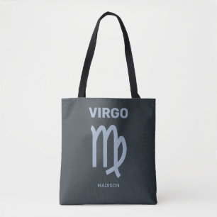 Custom Name / Text Zodiac Sign Virgo Tote Bag