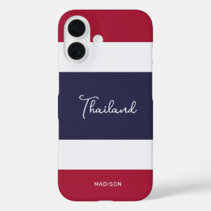 Custom Name Thailand Colours iPhone 16 Case