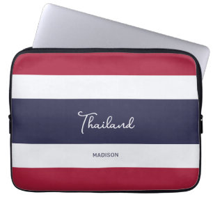 Custom Name Thailand Colours Laptop Sleeve