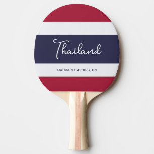 Custom Name Thailand Colours Ping Pong Paddle