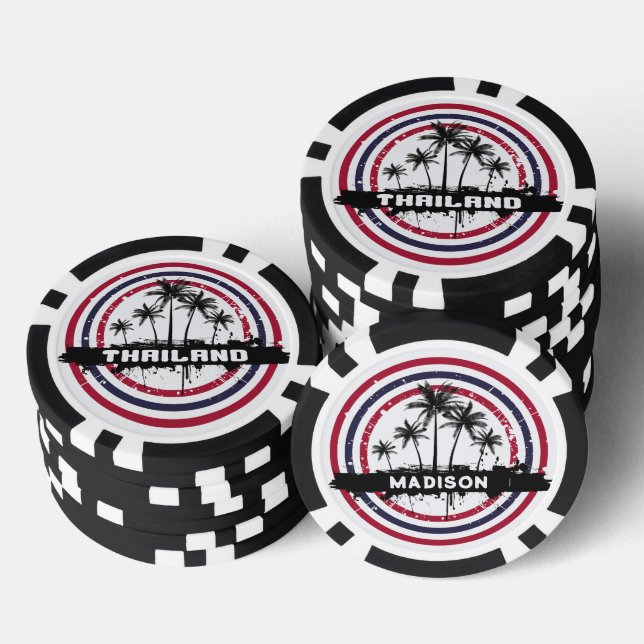 Custom Name Thailand Poker Chips (Stack)