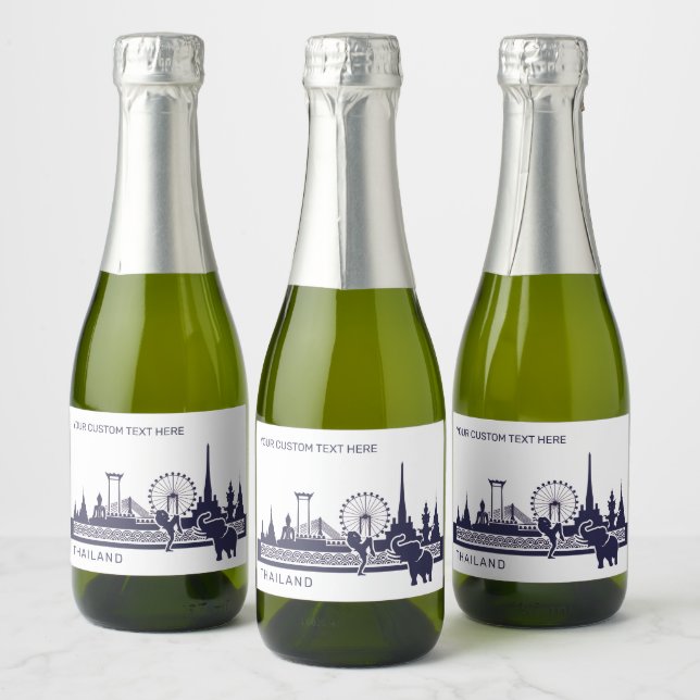 Custom Name Thailand Sparkling Wine Label (Bottles)