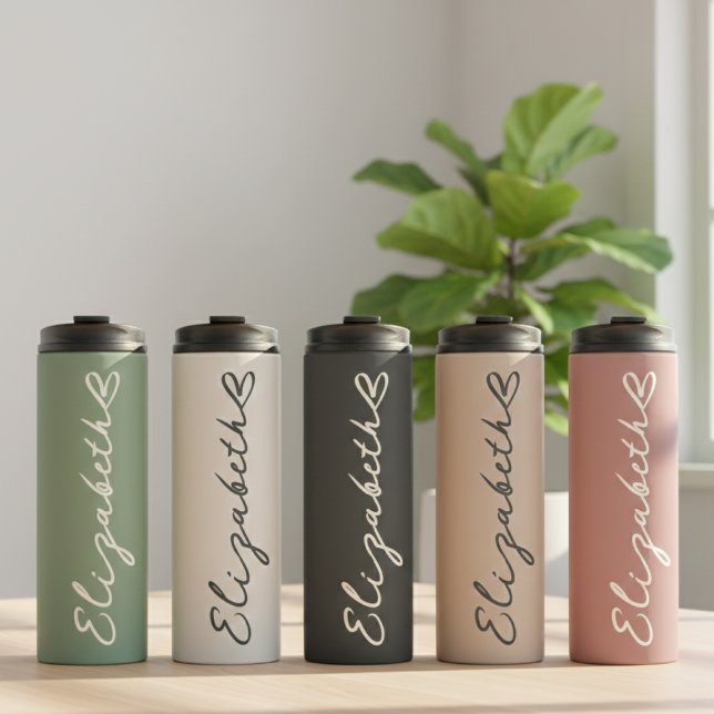 Custom Name Thermal Tumbler Gift for Mum & Grandma (Custom Name Thermal Tumbler Gift for Her, Mom & Wife, Custom Bridal Party Personalized Tumbler Cup)