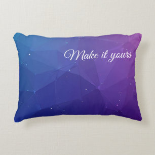 Custom Name Throw Pillow – Geometric Gradient Desi