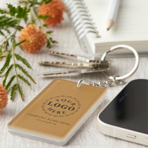 Custom Name & Title Rectangle Keychain (2-Sided)