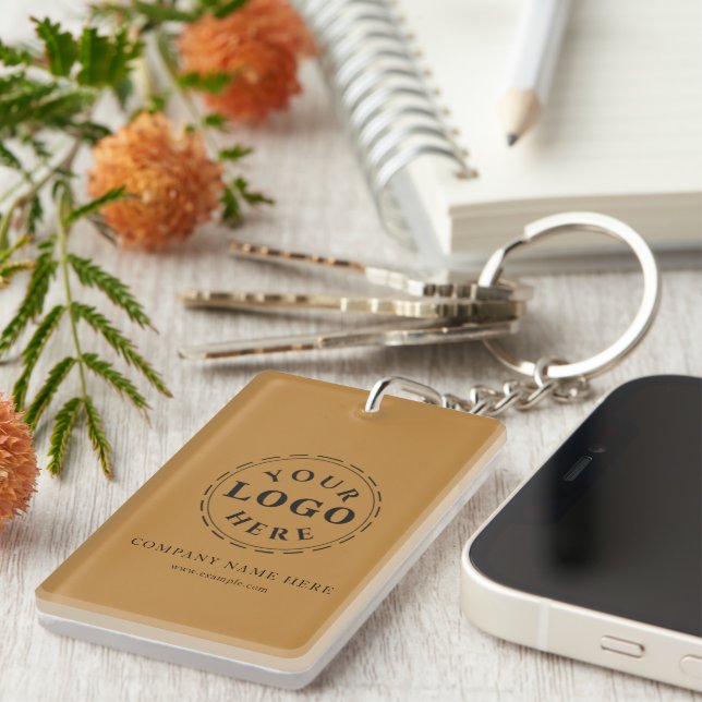 Custom Name & Title Rectangle Keychain (2-Sided) (Front Right)
