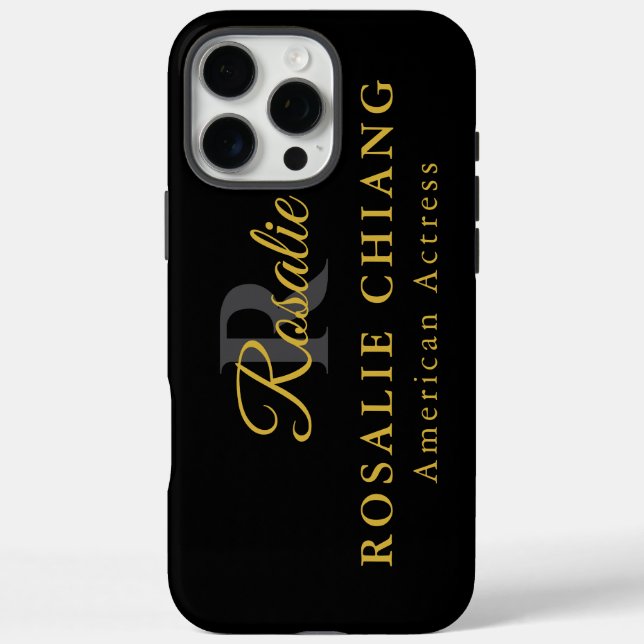 Custom Name & Title with Monogram Case-Mate iPhone Case (Back)