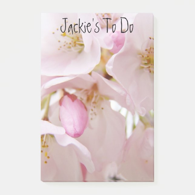 Custom Name To Do post it notes Blossoms gifts (Front)