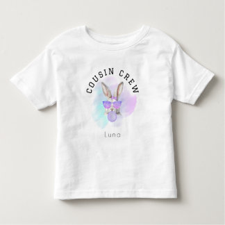 Custom Name Toddler Girl Cousin Crew Easter Family Toddler T-Shirt