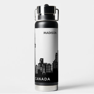 Custom Name Toronto Silhouette Water Bottle